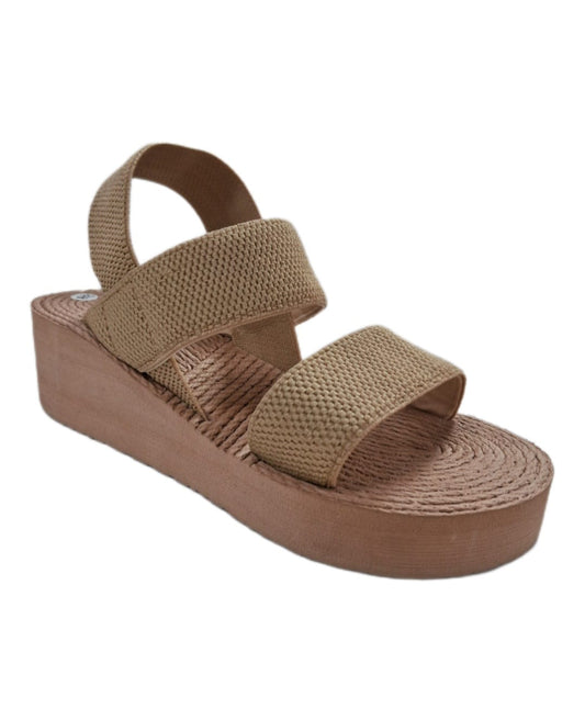 sandalia mujer con plataforma elasiticada 736