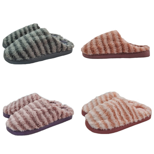 Pantufla de Mujer felpa rallada #36-41 2291