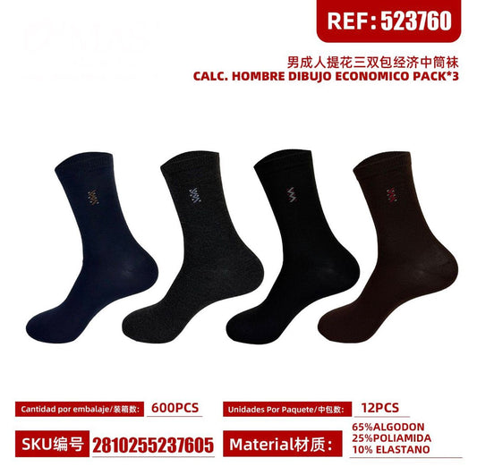 PACK-CALC. HOMBRE LISO/DIBUJO ECONOMICO TALLA UNICA